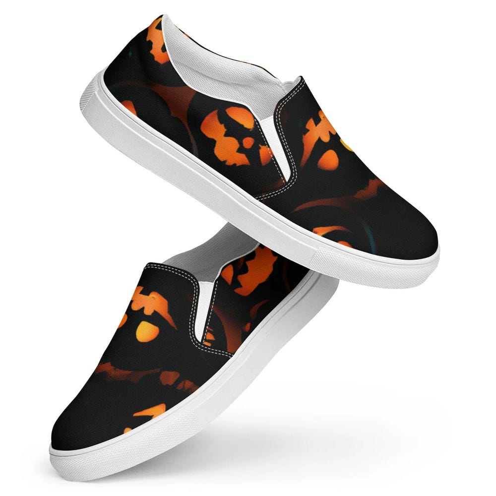 Horror Pumpkin Face Halloween Slip On Shoes 90sfootwear Custom