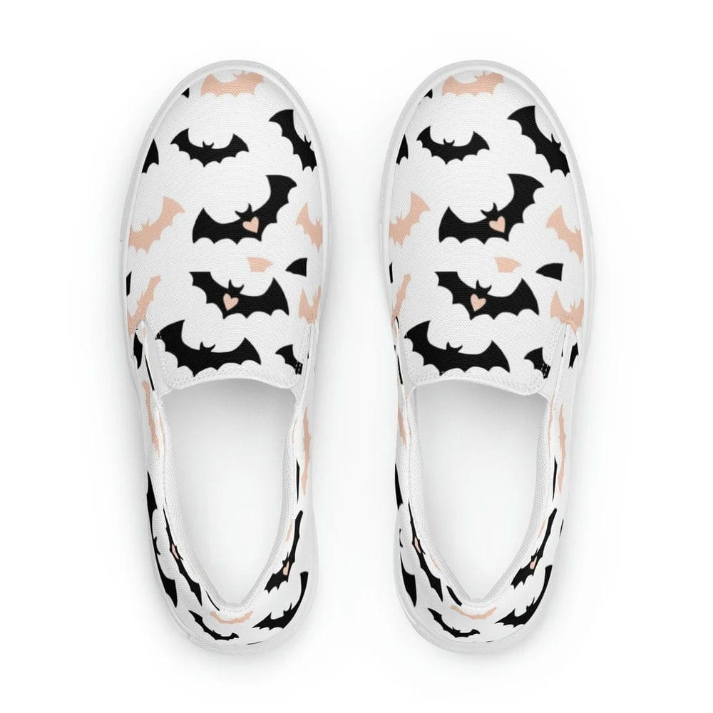 Love Bats Halloween Slip On Shoes 90sfootwear Custom Graphic