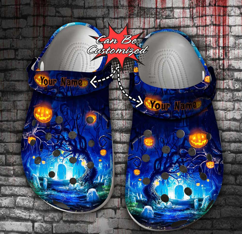 Personalized Spooky Nights Halloween Crocs Clogs Crocband Shoes
